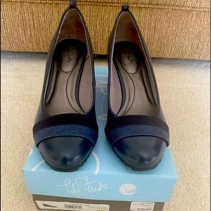 Parigi Wedge, Navy Blue, Size 9M, Life Stride Soft System, Comfort and Style